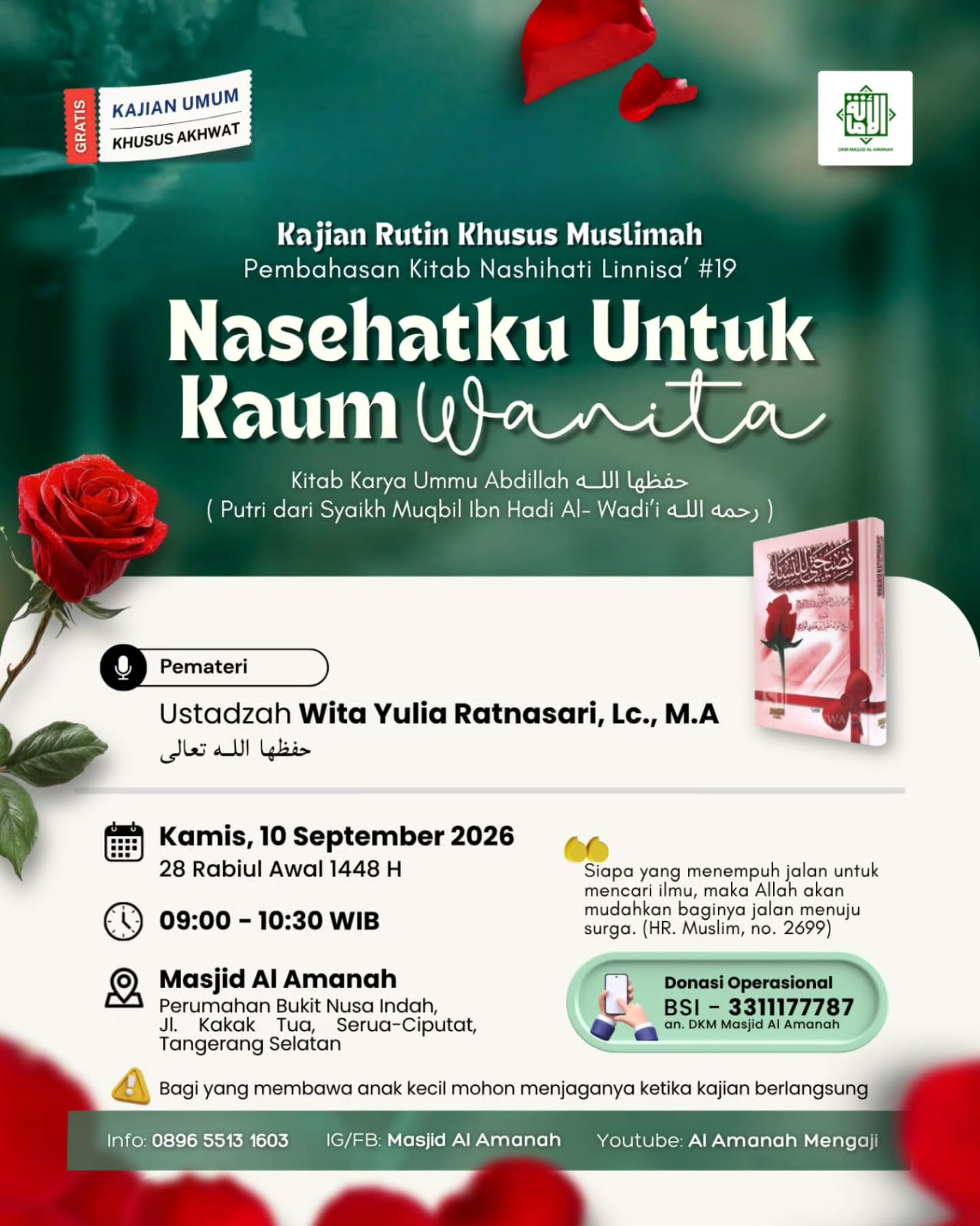Poster asli dari @masjidalamanah