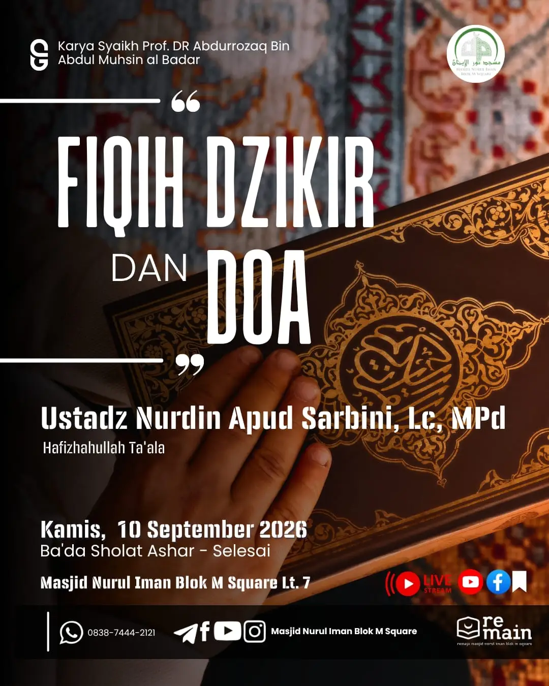 Poster asli dari @masjidnuruliman