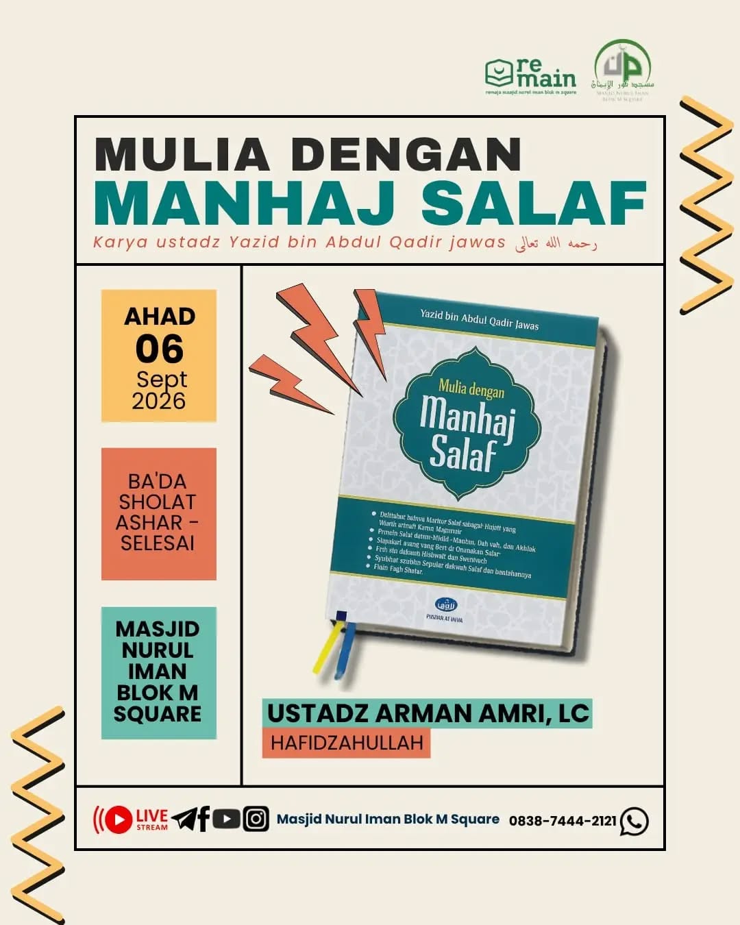 Poster asli dari @masjidnuruliman