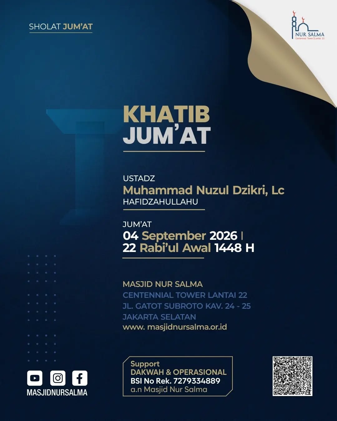 Poster asli dari @masjidnursalma