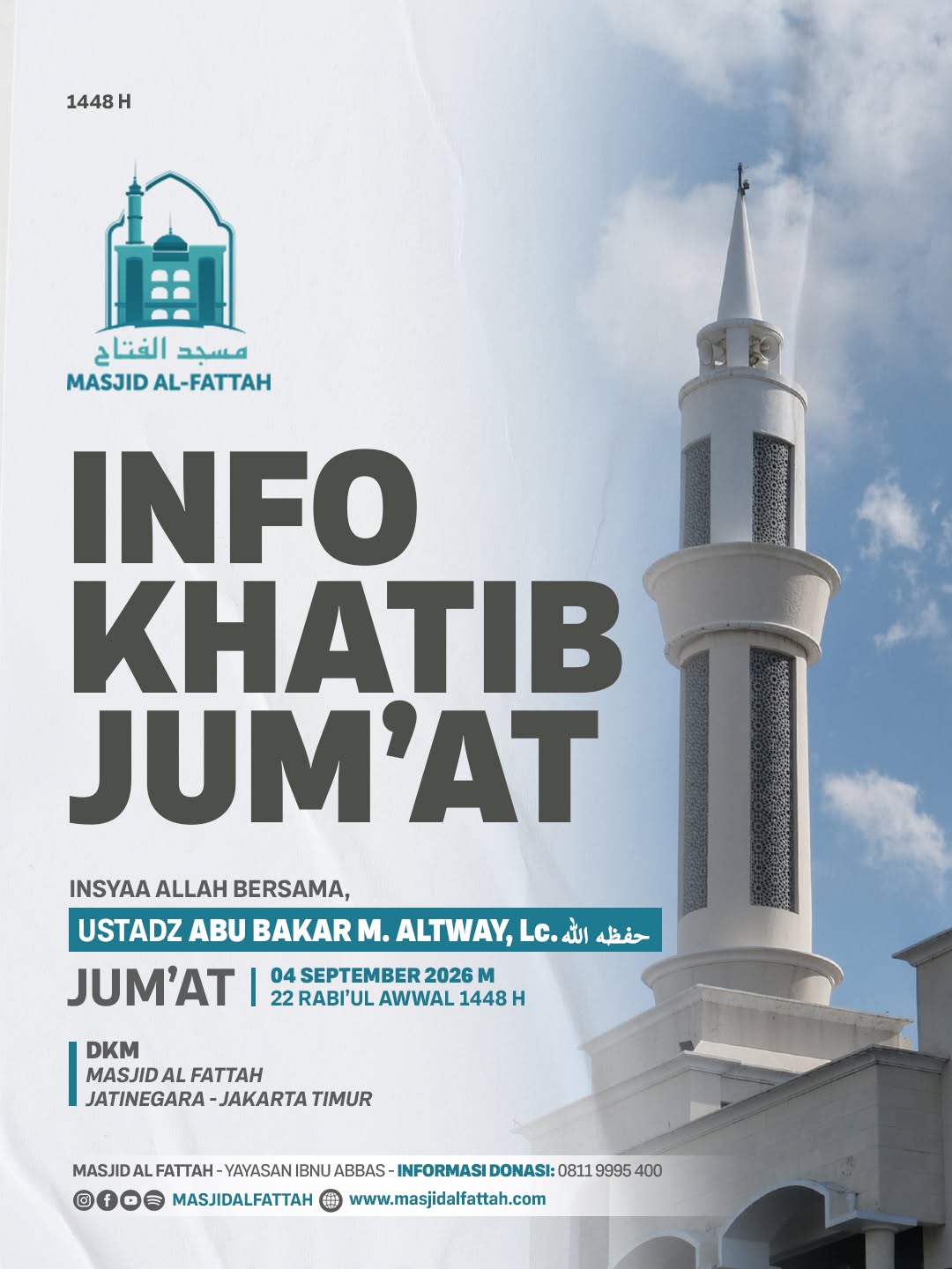 Poster asli dari @masjidalfattah