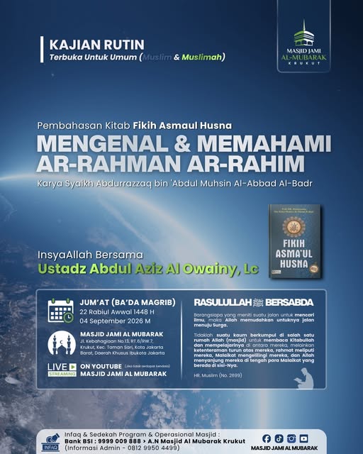 Poster asli dari @masjid.almubarak
