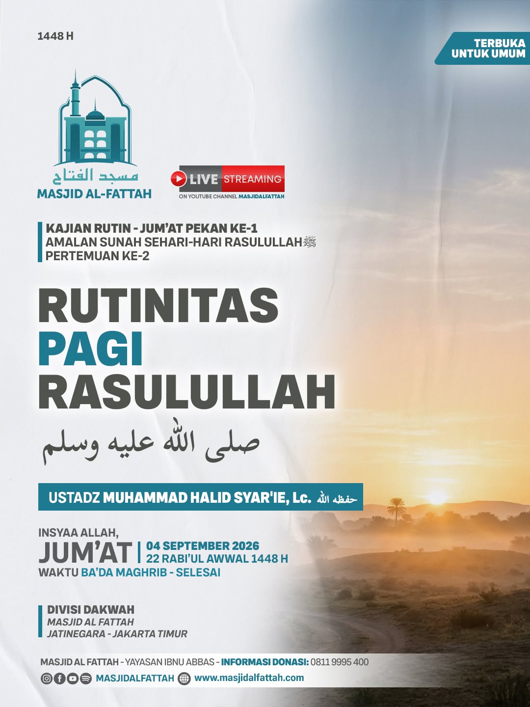Poster asli dari @masjidalfattah