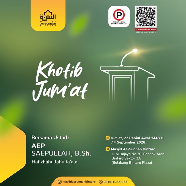 Poster asli dari @masjidassunnahbintaro