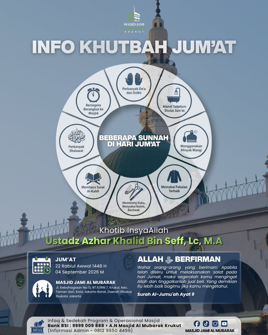 Poster asli dari @masjid.almubarak