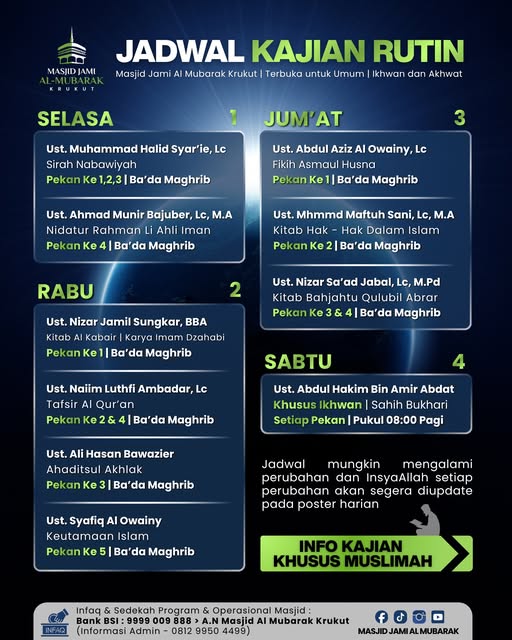 Poster asli dari @masjid.almubarak