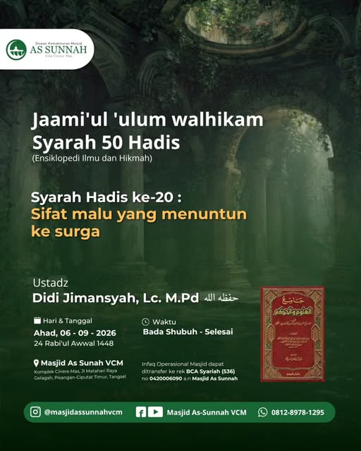 Poster asli dari @masjidassunnahvcm