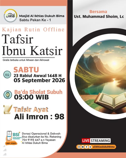 Poster asli dari @alikhlasdukuhbima