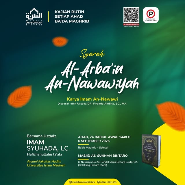 Poster asli dari @masjidassunnahbintaro