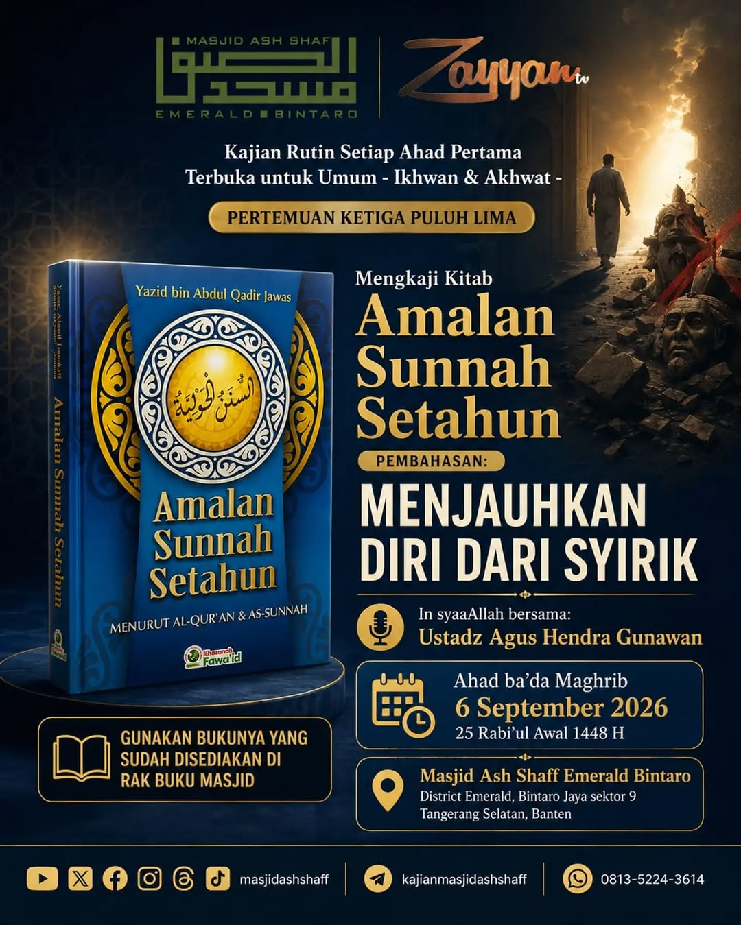 Poster asli dari @masjidashshaff