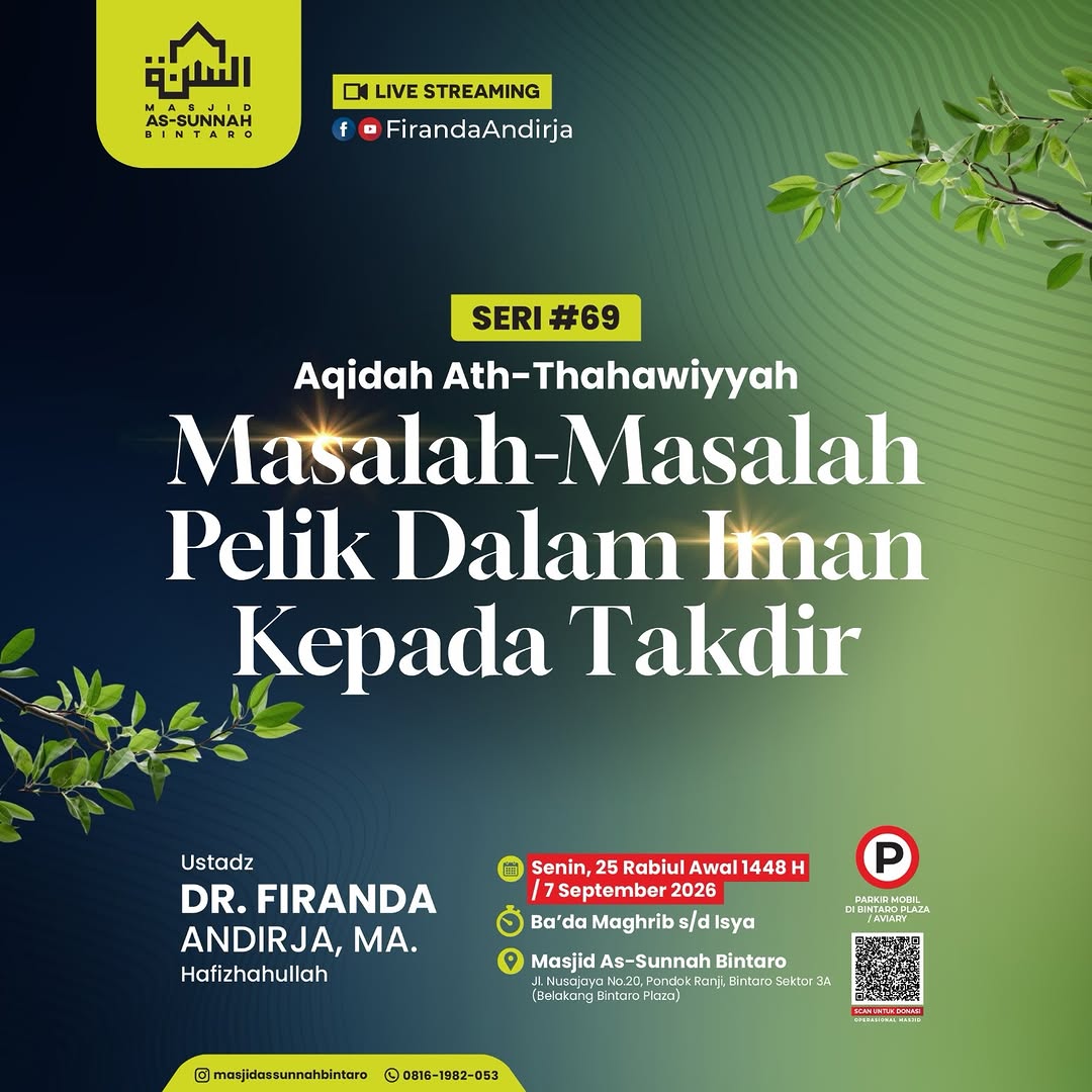 Poster asli dari @masjidassunnahbintaro