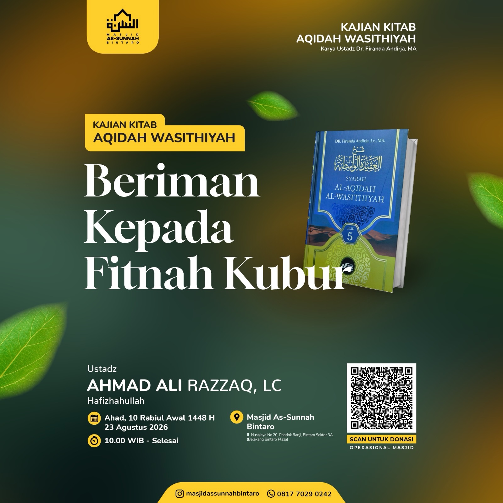 Poster asli dari @masjidassunnahbintaro