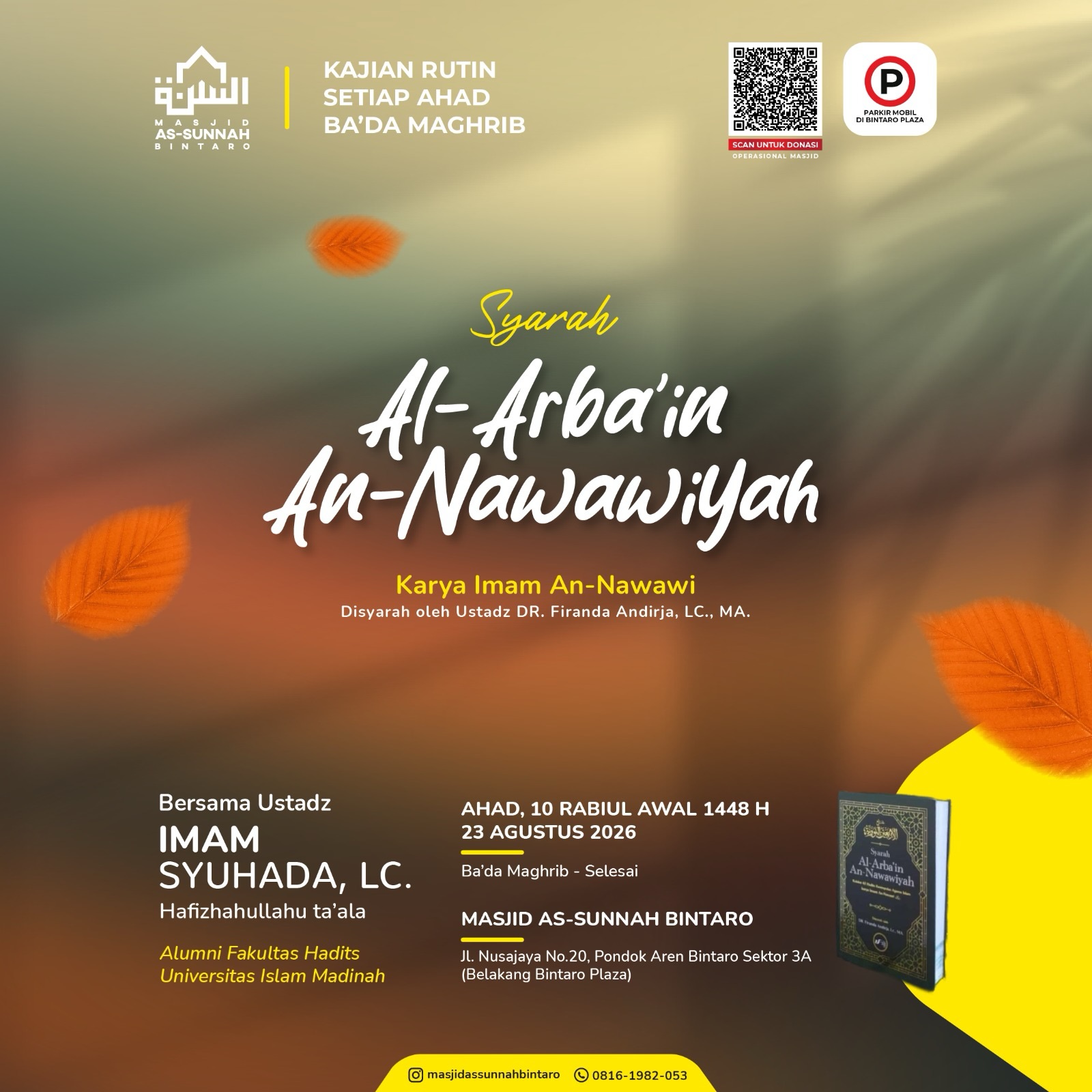 Poster asli dari @masjidassunnahbintaro