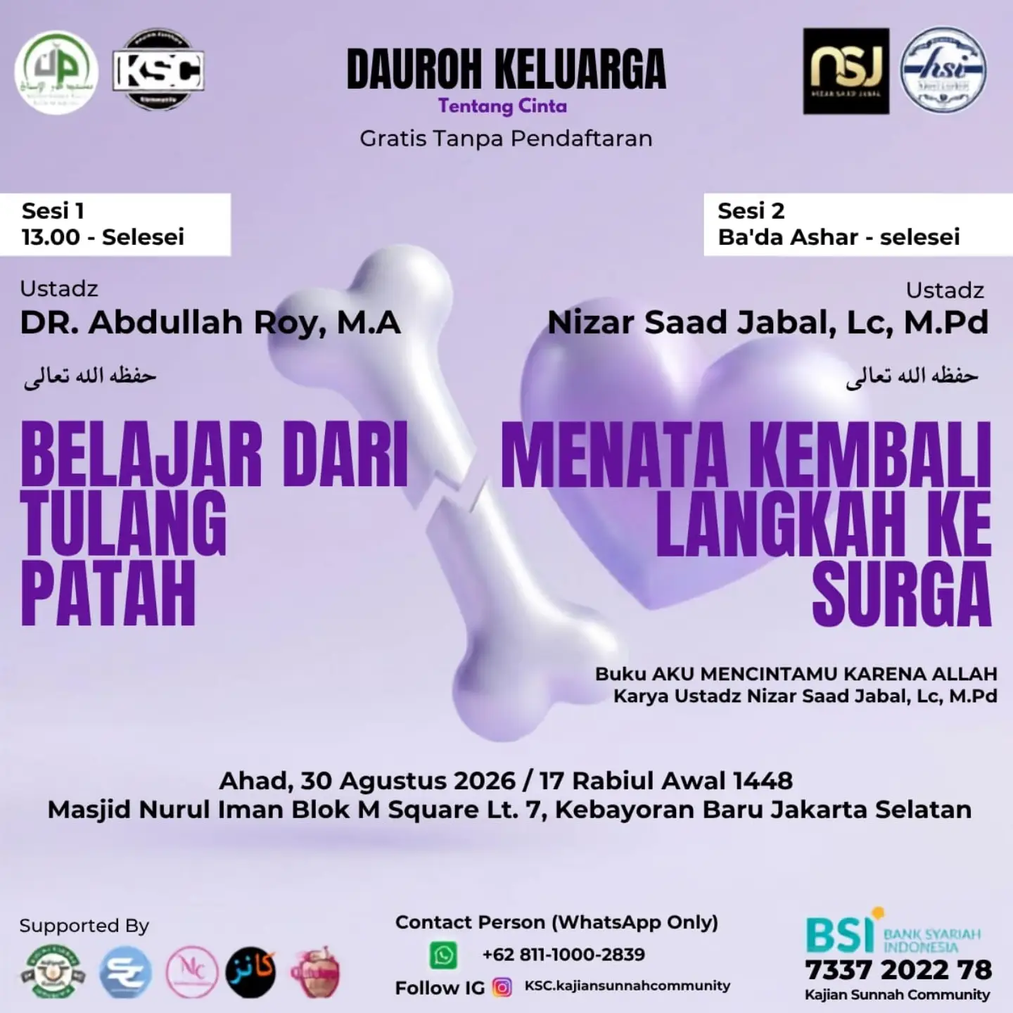 Poster asli dari @ksc_kajiansunnahcommunity