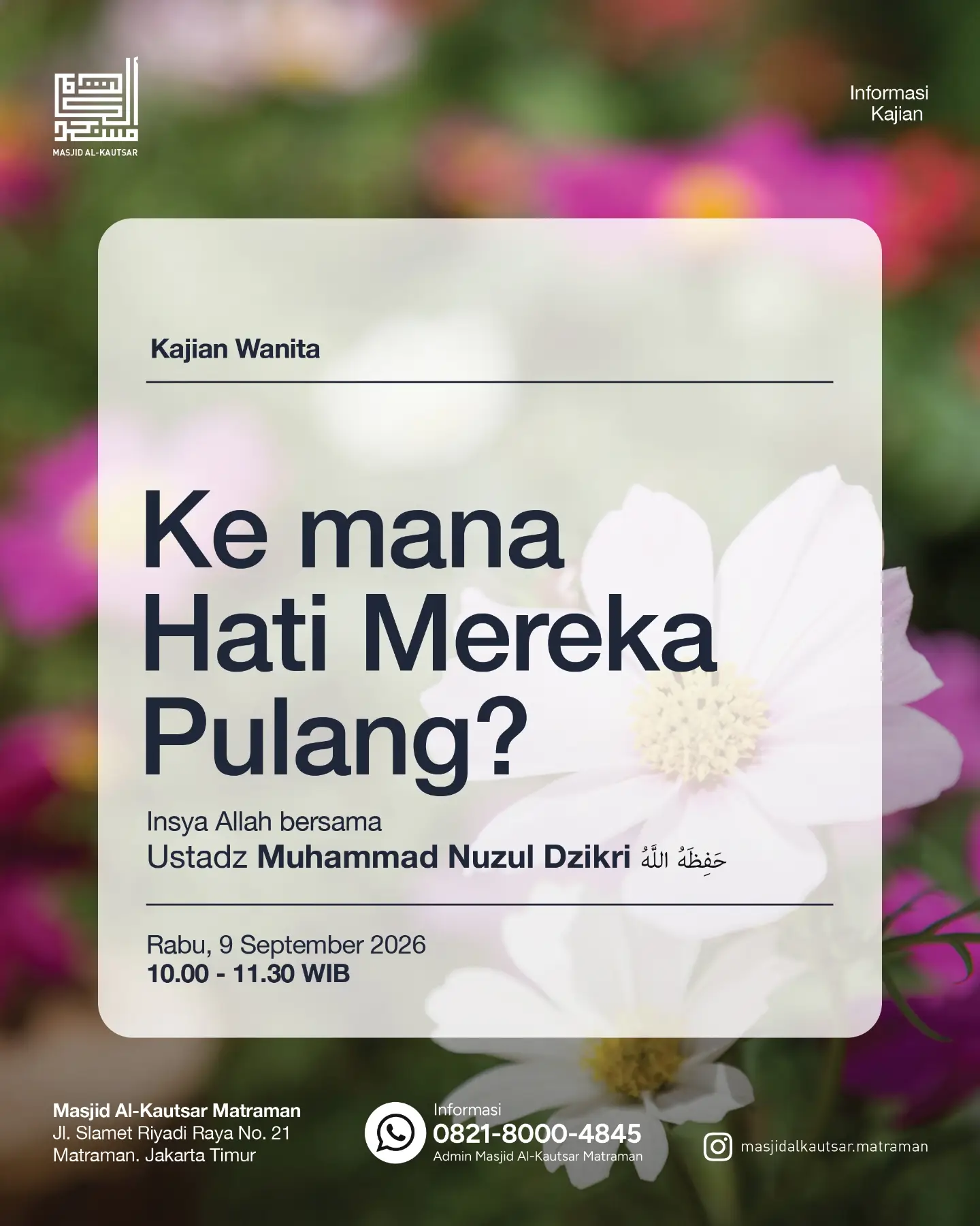 Poster asli dari @masjidalkautsar.matraman