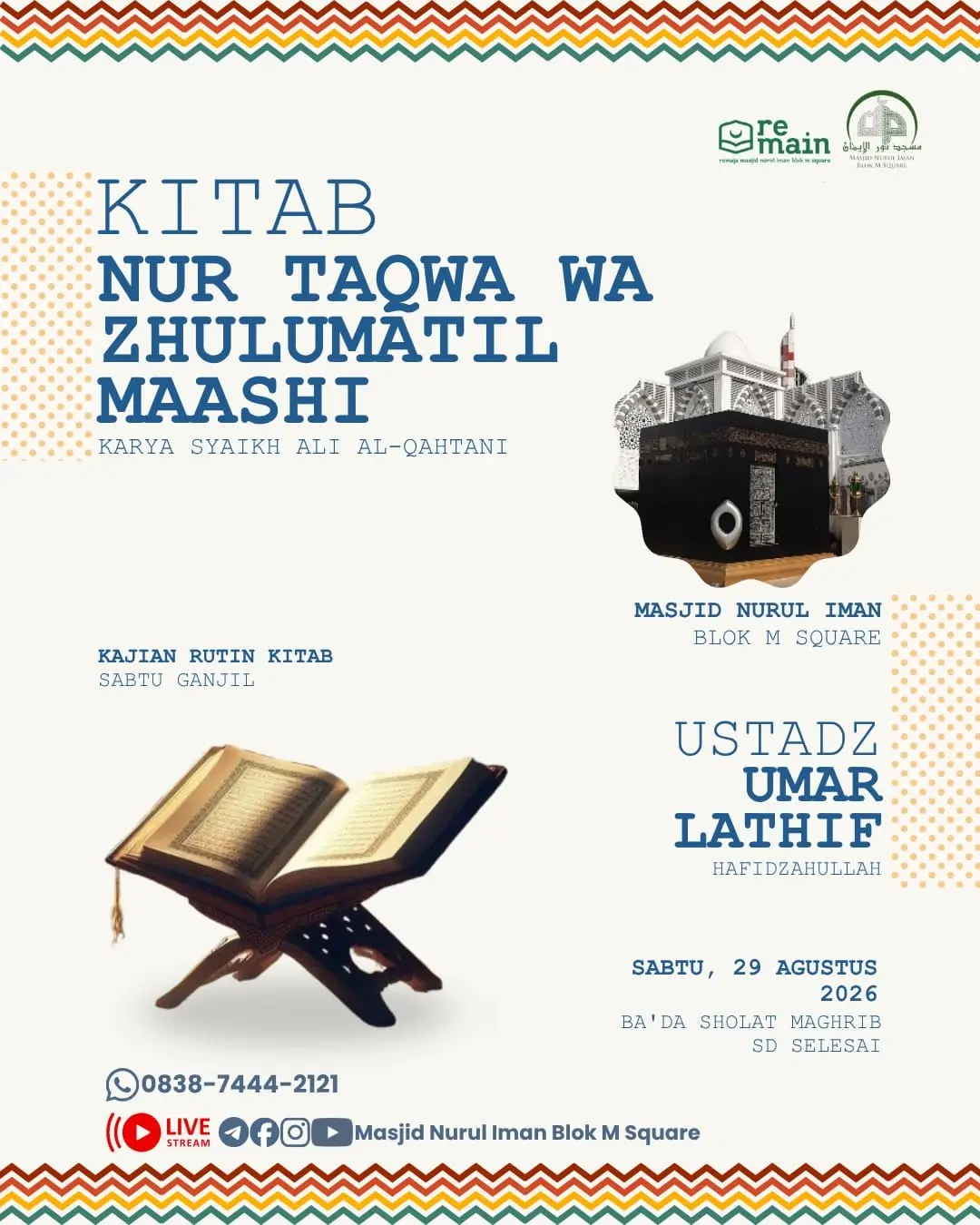 Poster asli dari @masjidnuruliman