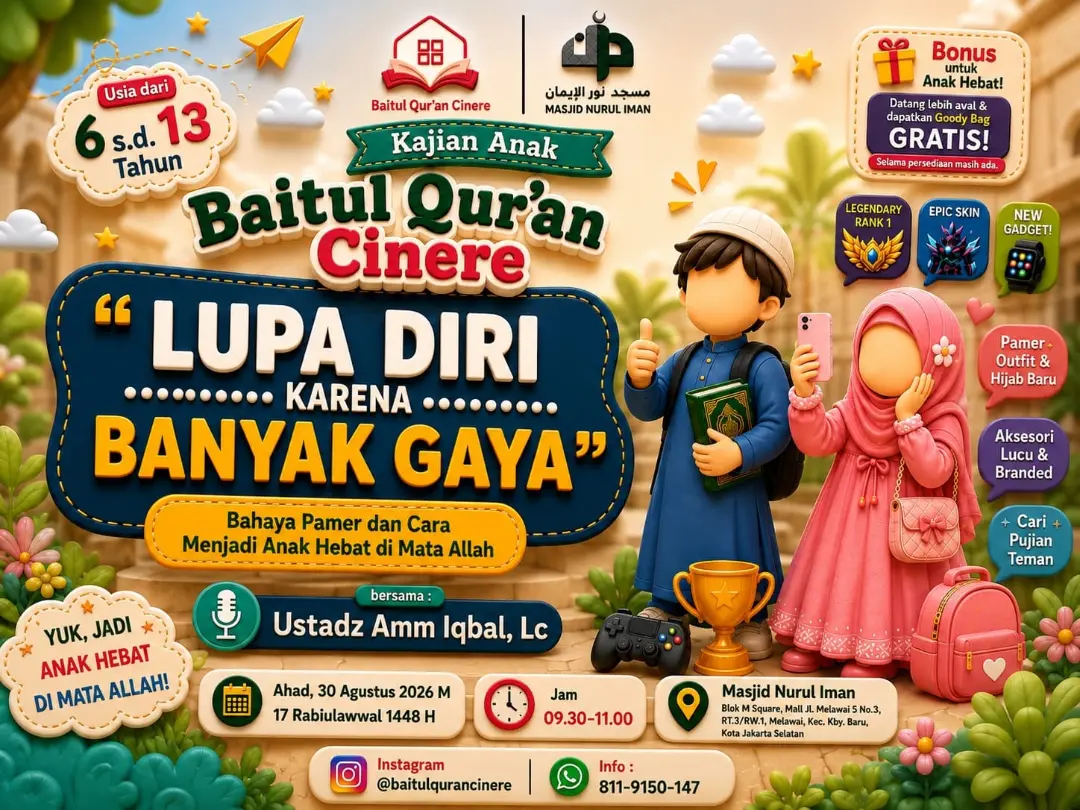 Poster asli dari @masjidnuruliman
