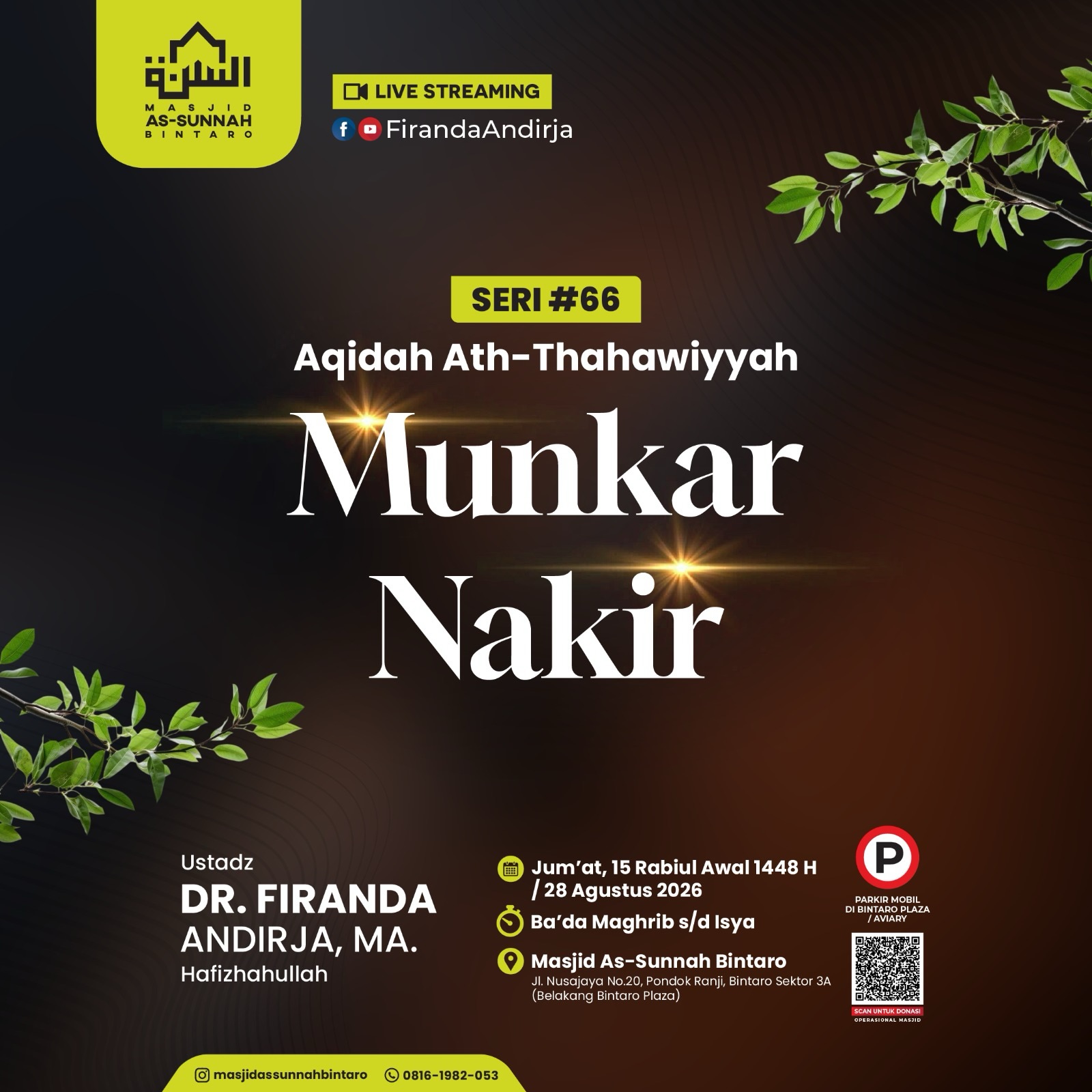 Poster asli dari @masjidassunnahbintaro