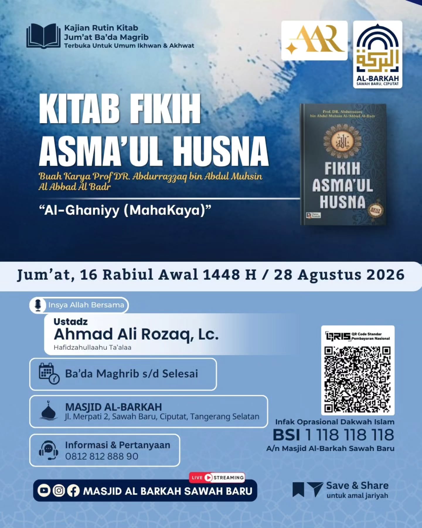 Poster asli dari @masjidalbarkah_sawahbaru