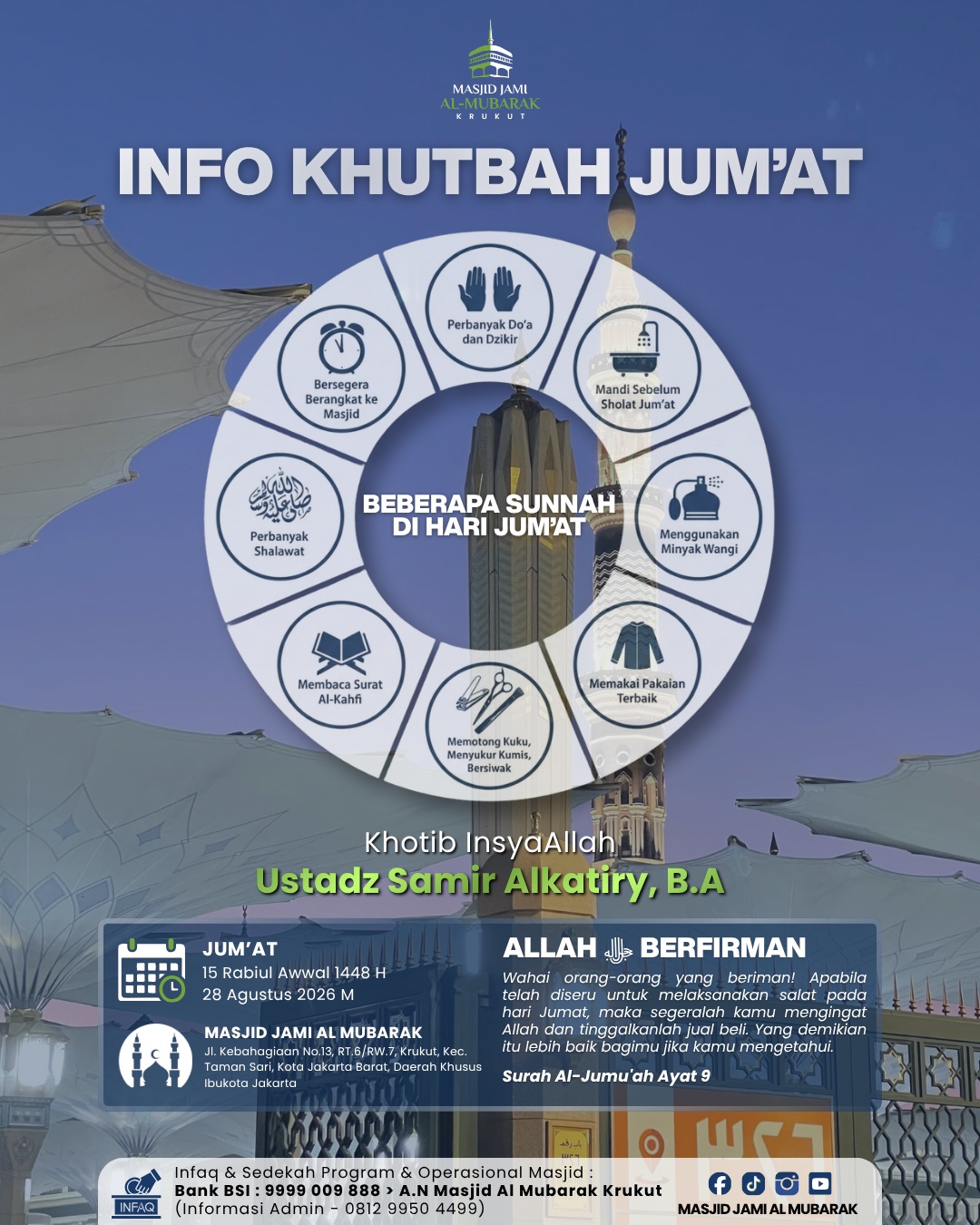 Poster asli dari @masjid.almubarak