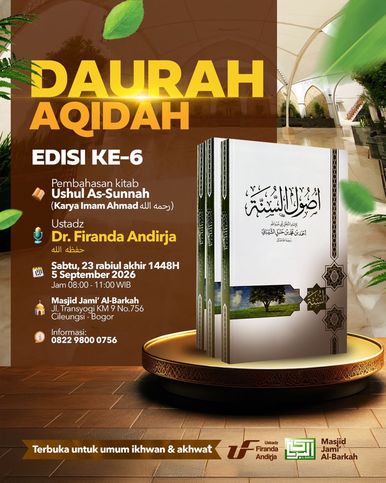 Poster asli dari @masjidalbarkahcileungsi
