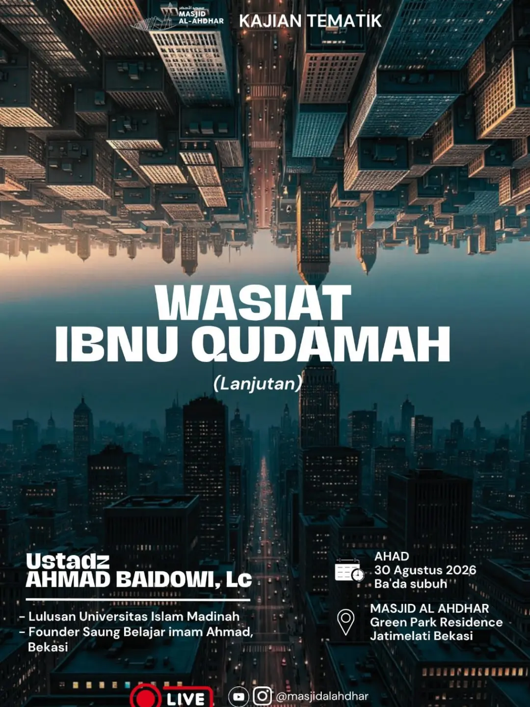 Poster asli dari @masjidalahdhar