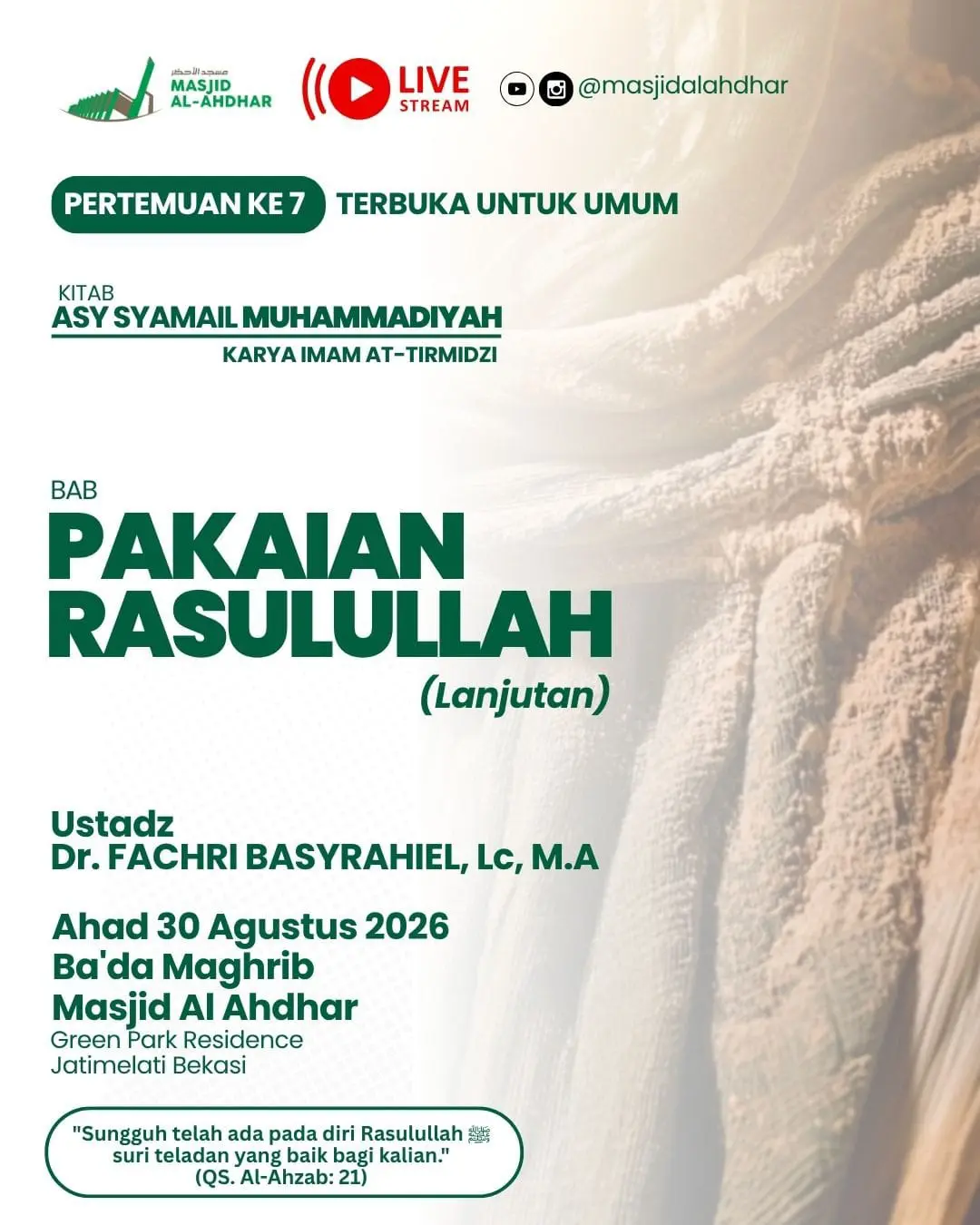 Poster asli dari @masjidalahdhar