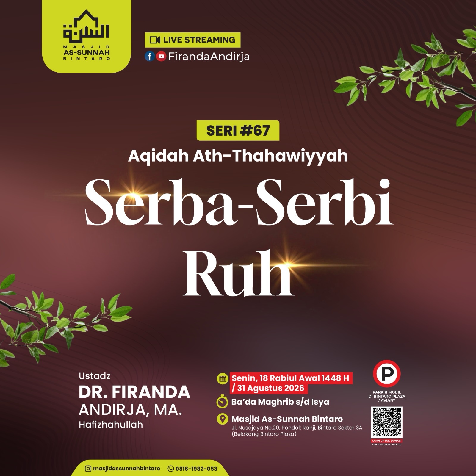 Poster asli dari @masjidassunnahbintaro