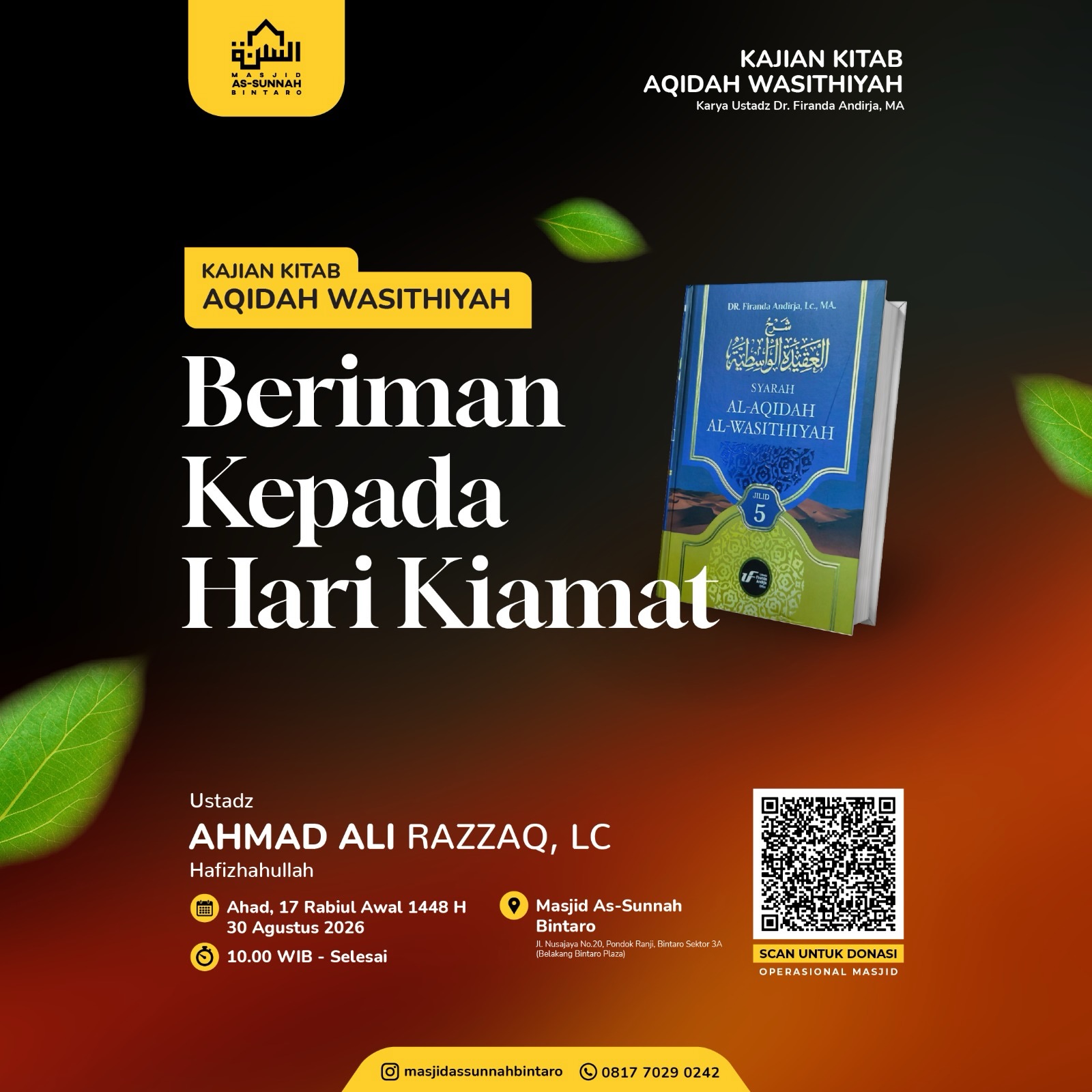 Poster asli dari @masjidassunnahbintaro