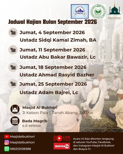 Poster asli dari @masjidalbukhori