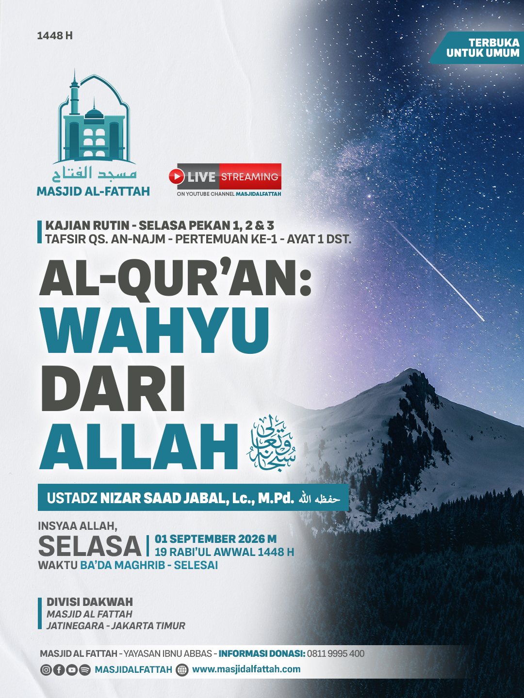 Poster asli dari @masjidalfattah