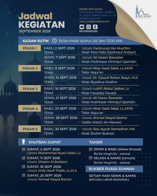 Poster asli dari @masjidnursalma