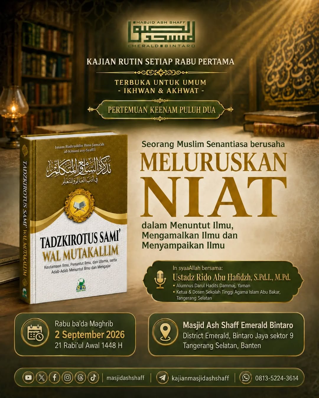 Poster asli dari @masjidashshaff