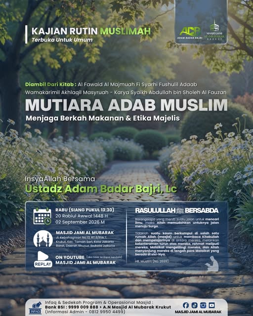 Poster asli dari @masjid.almubarak