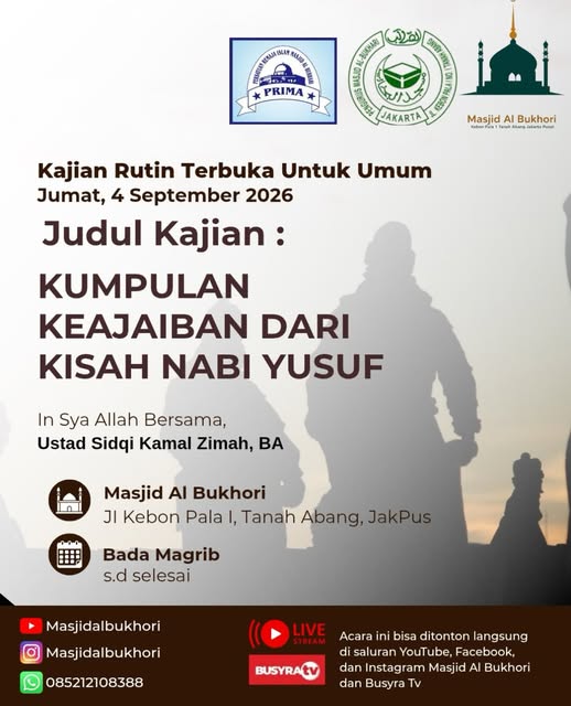 Poster asli dari @masjidalbukhori