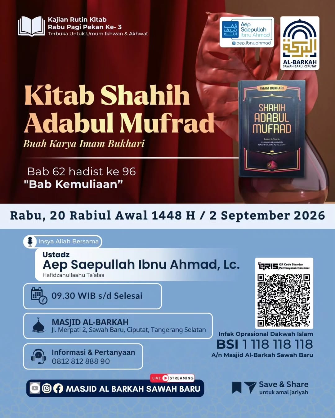 Poster asli dari @masjidalbarkah_sawahbaru