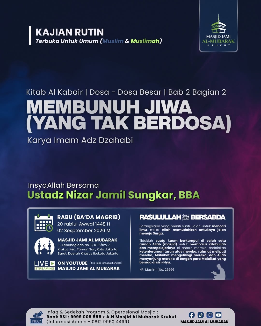 Poster asli dari @masjid.almubarak