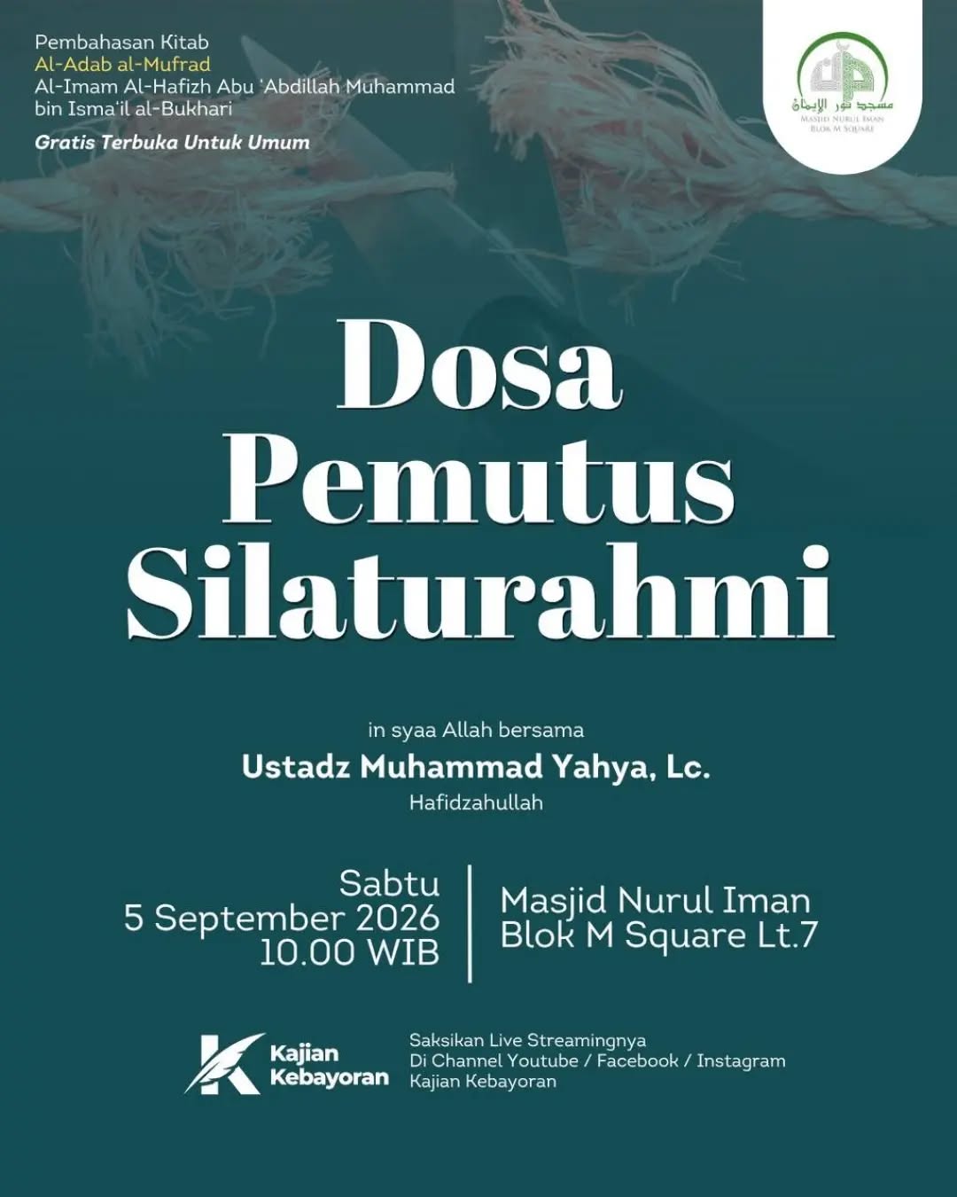 Poster asli dari @masjidnuruliman