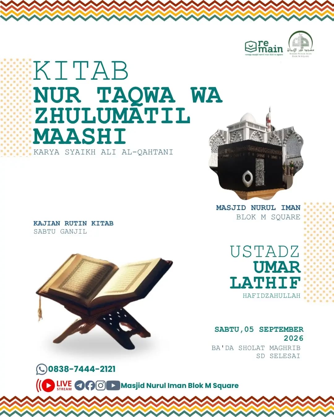Poster asli dari @masjidnuruliman