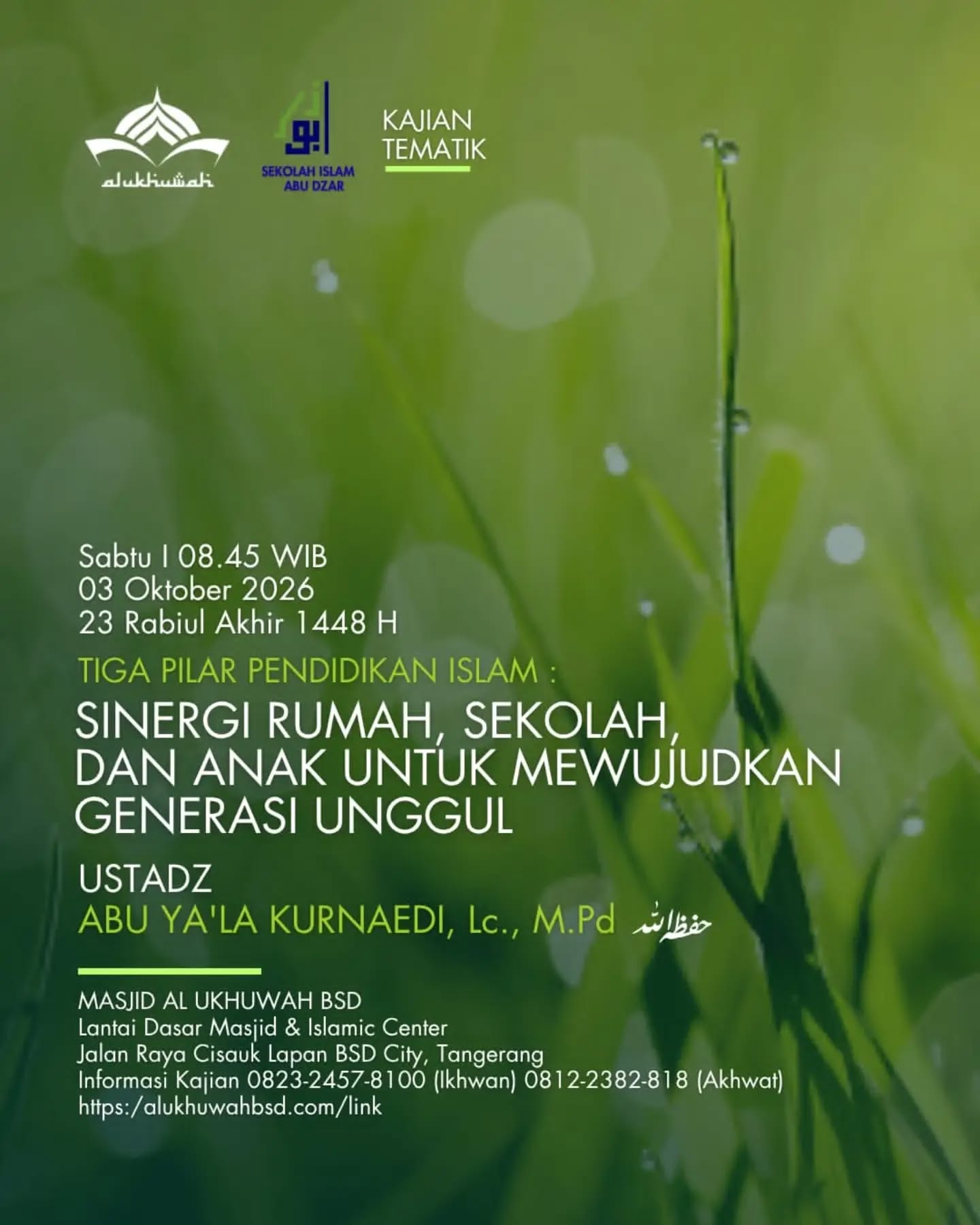 Poster asli dari @masjidalukhuwah