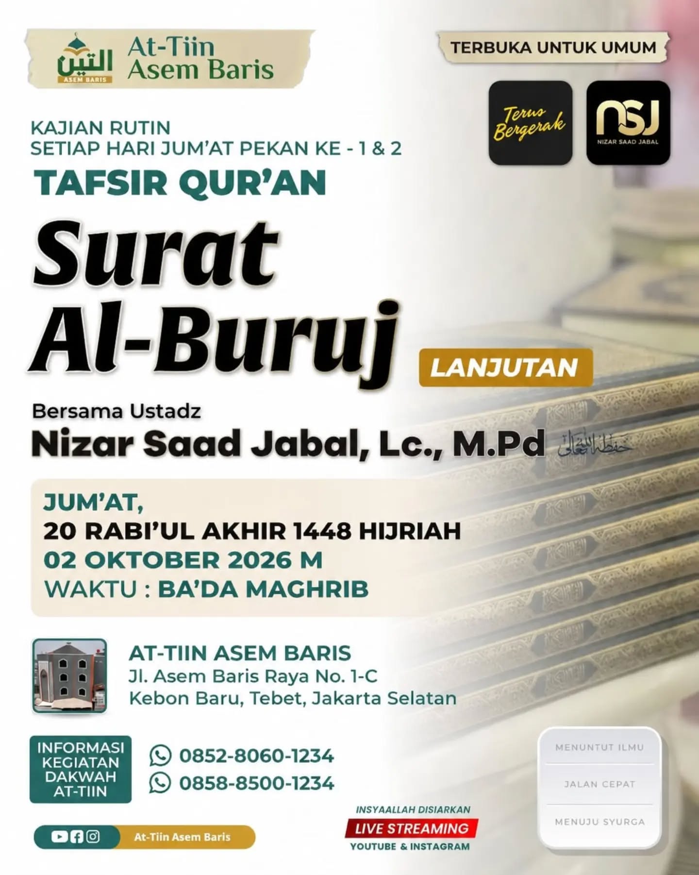 Poster asli dari @masjidattiinasembaris