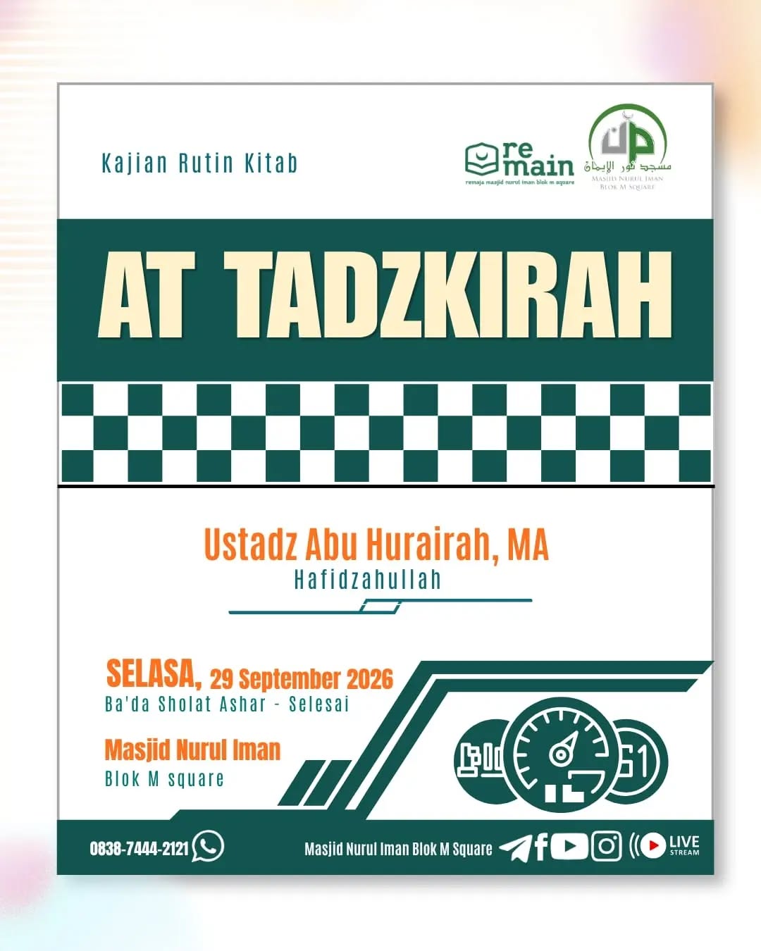 Poster asli dari @masjidnuruliman