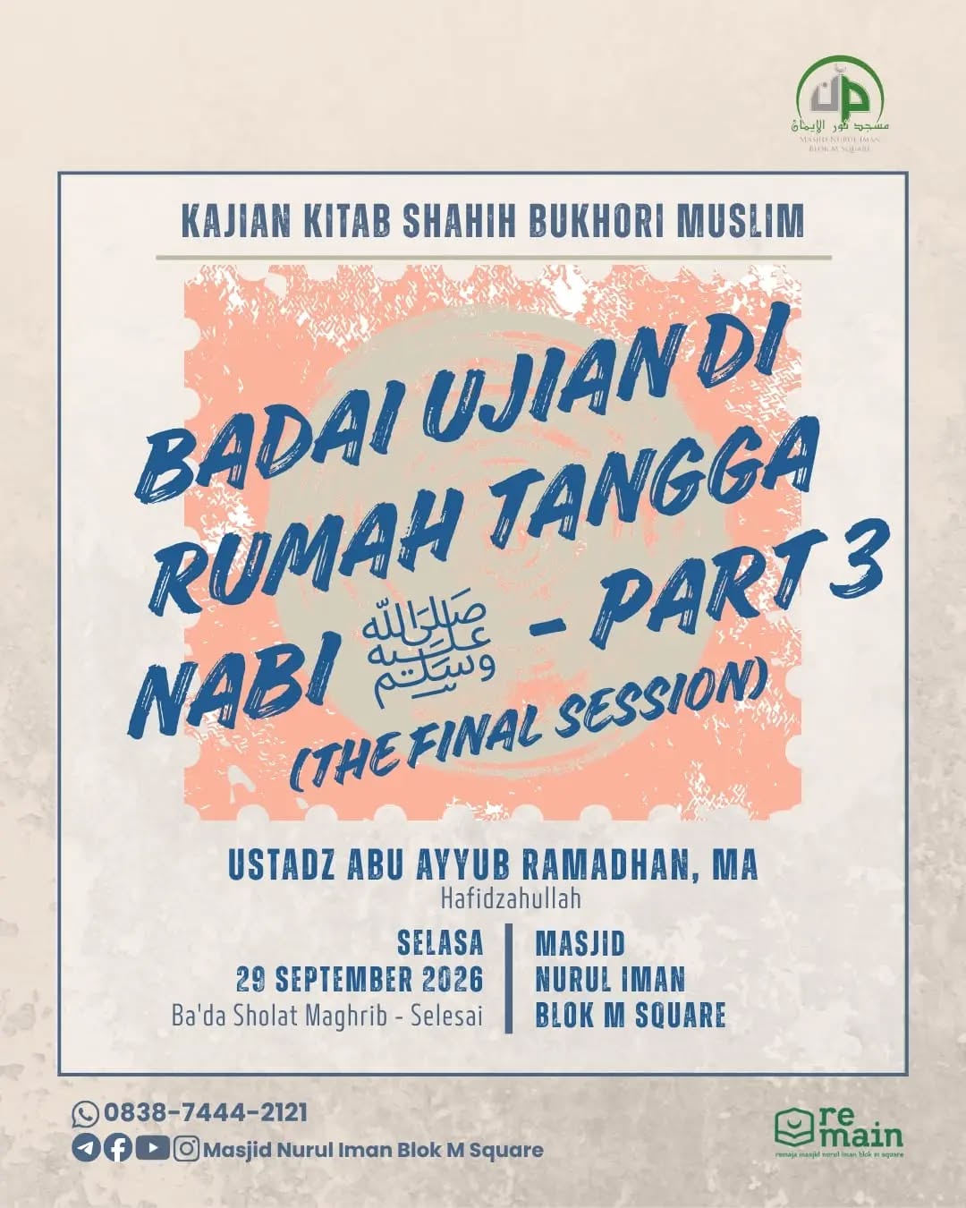 Poster asli dari @masjidnuruliman