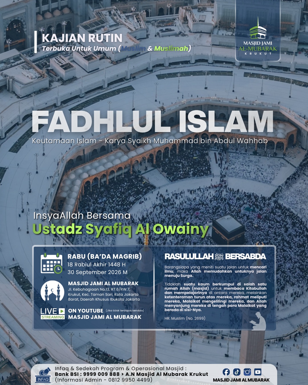 Poster asli dari @masjid.almubarak