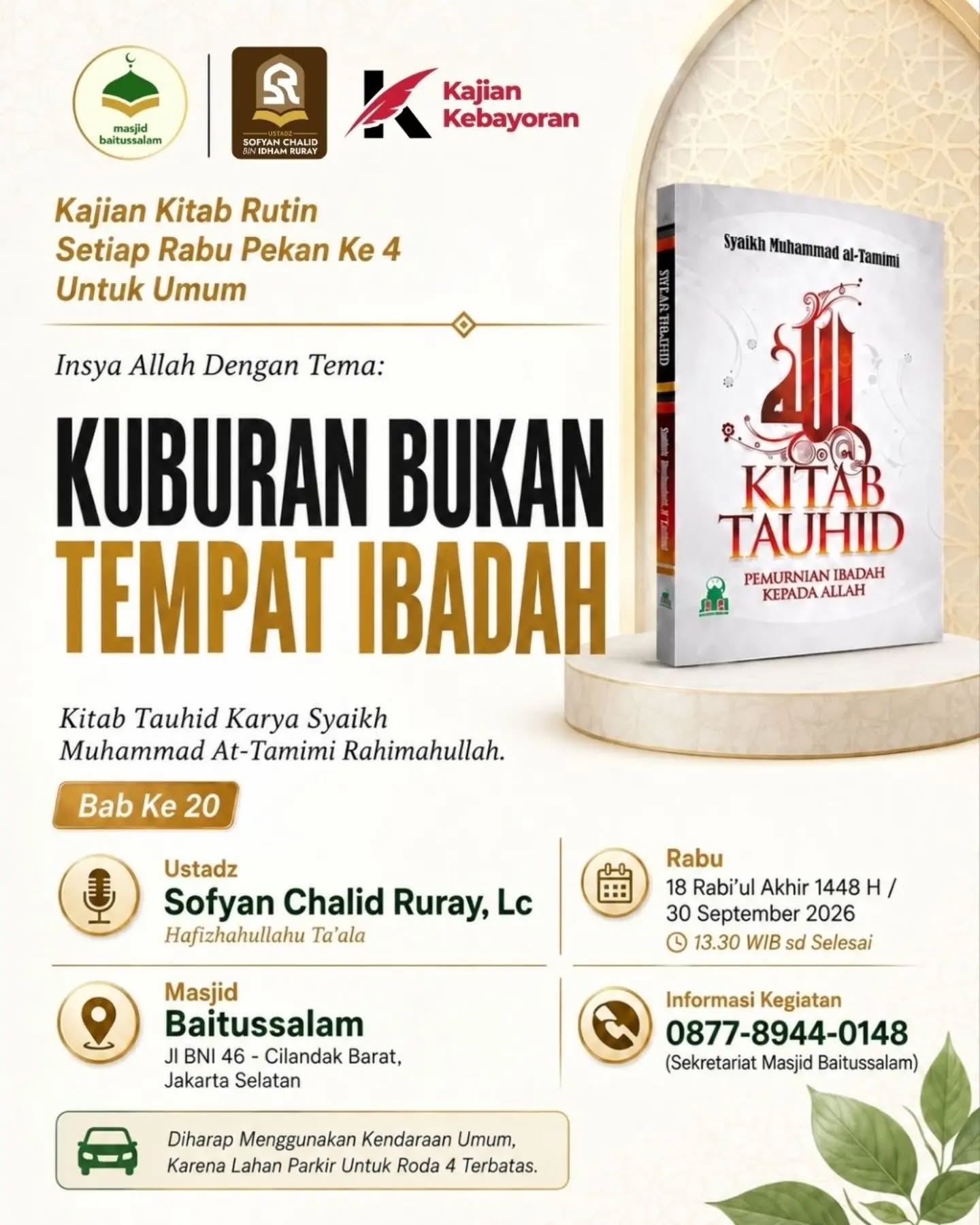 Poster asli dari @masjidbaitussalamcilandak