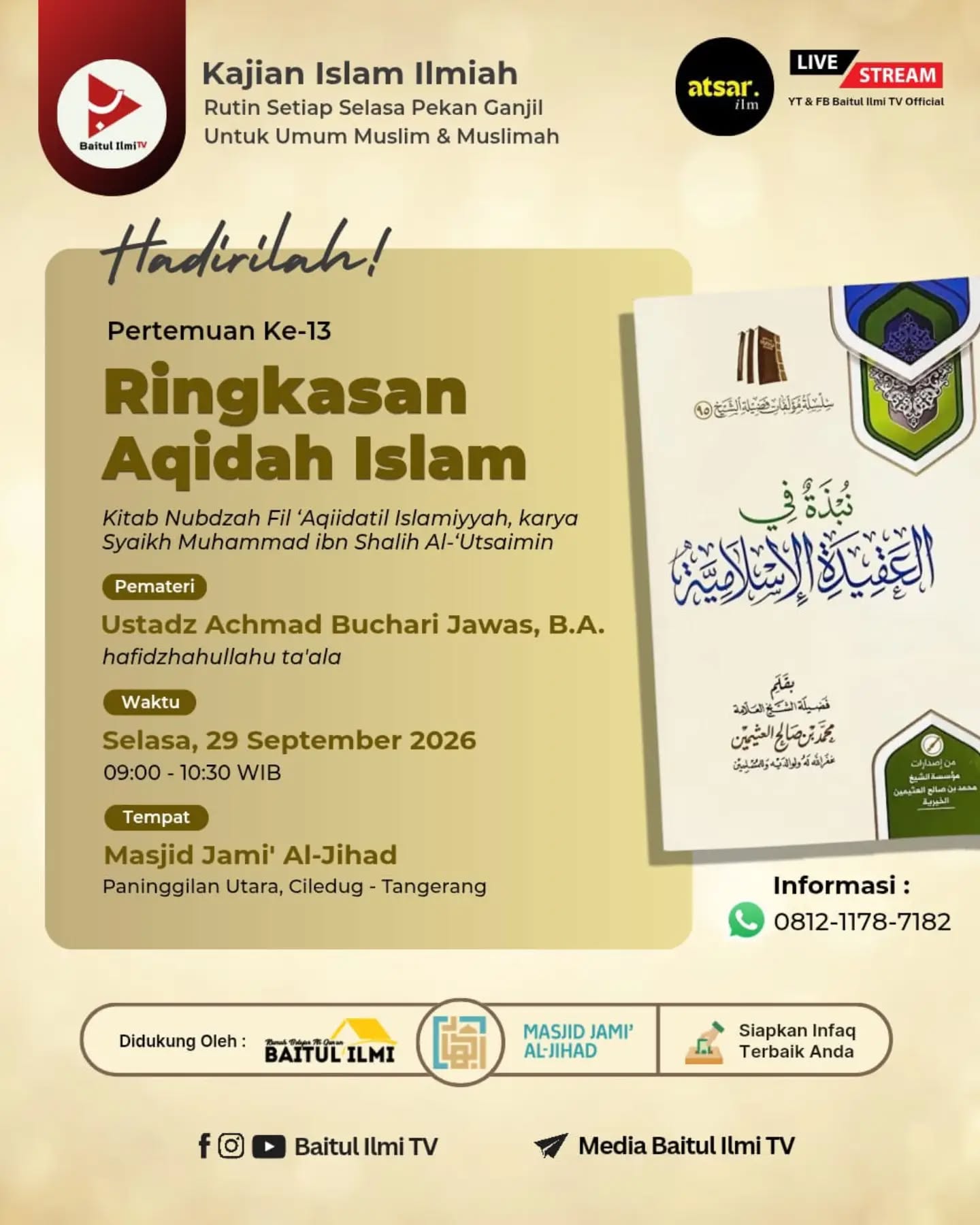 Poster asli dari @masjid.jamialjihad
