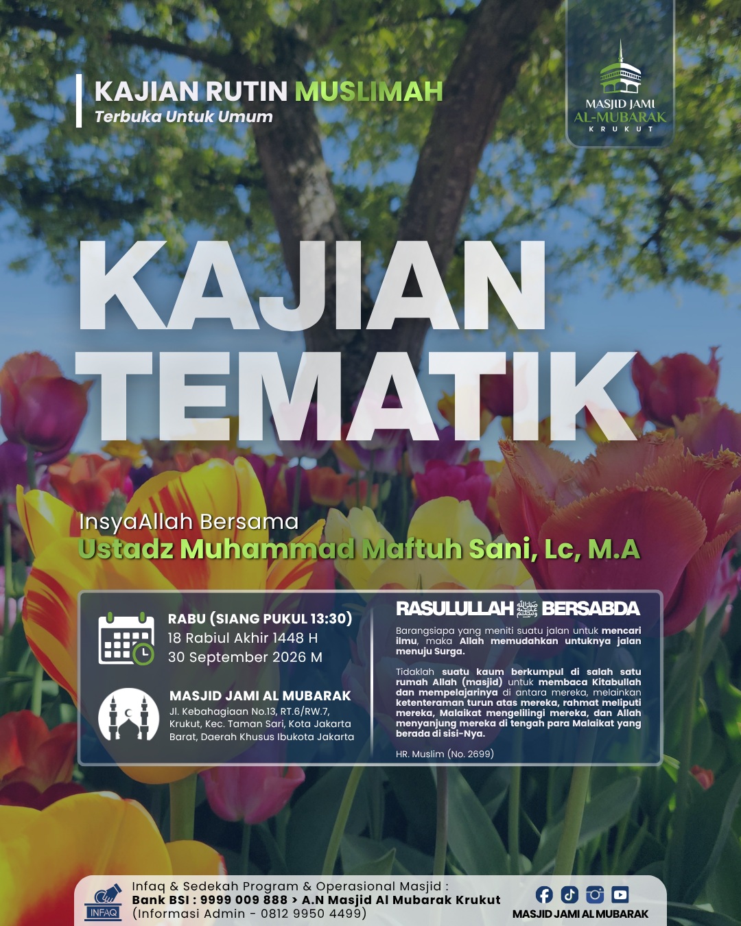 Poster asli dari @masjid.almubarak