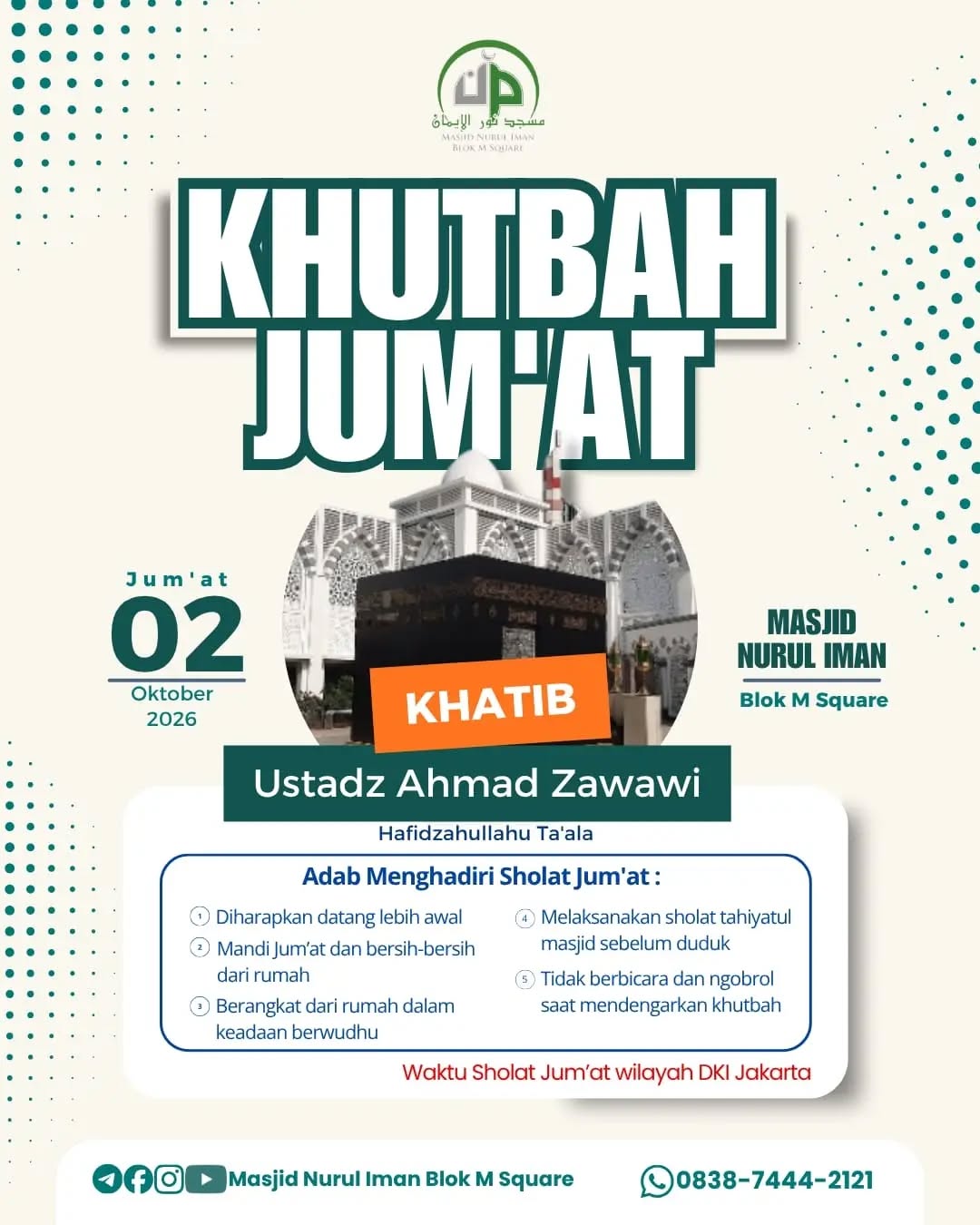 Poster asli dari @masjidnuruliman