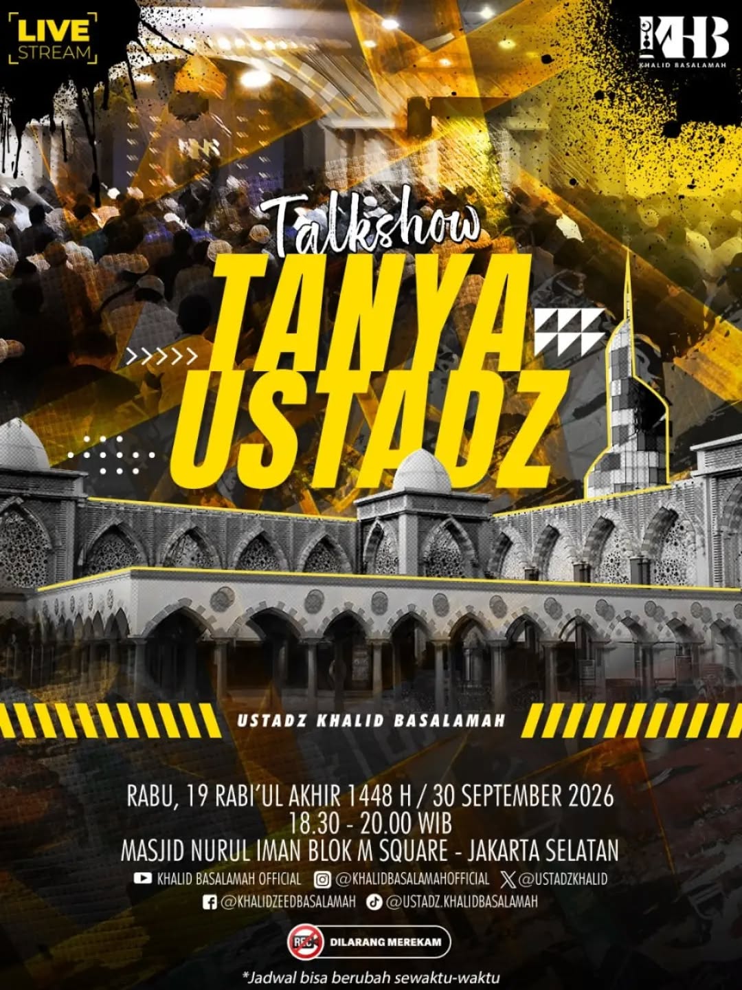 Poster asli dari @masjidnuruliman