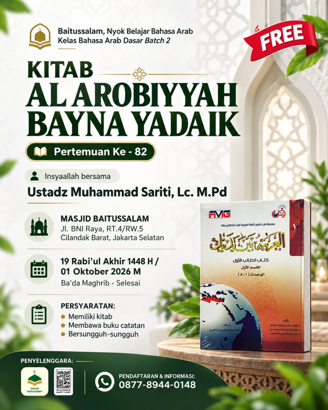 Poster asli dari @masjidbaitussalamcilandak